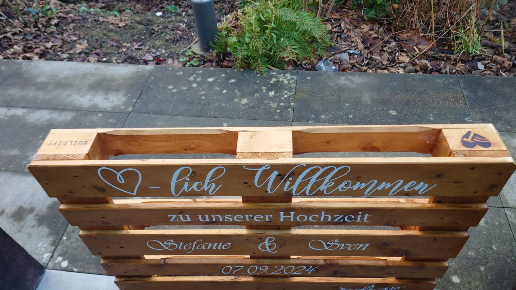 Tutte le decorazioni: Dekopalette Hochzeitsschild Willkommensschild – Usato da Stein/AG venduto da sborn 2
