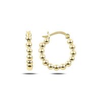 Ohrringe Creole Kugeln Silber 925 gold Klassiker 18mm
