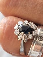 Ring Gold Ring  750 Saphir und Diamanten Damen 5.11gr