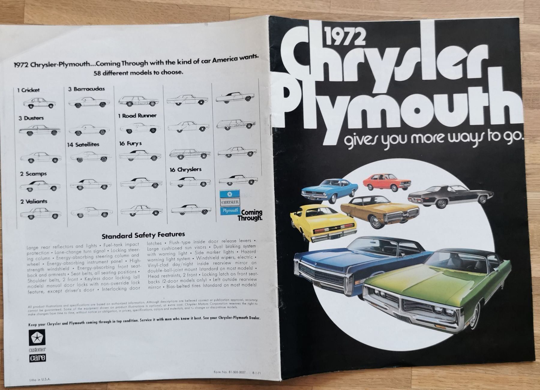 Chrysler Documenti: CHRYSLER PLYMOUTH MOPAR 1972 – Nuovo (secondo la descrizione) da huenenberg venduto da Suizofelize