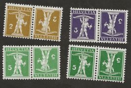 Schweiz Kehrdruck Nr. K5 k6 K7II K7III  Falz Katalog 216.-