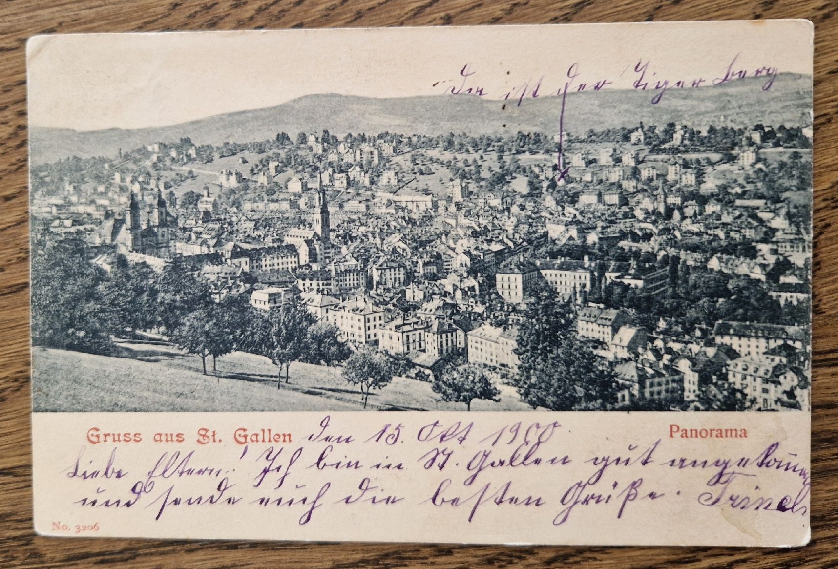 Ansichtskarten: Gruss aus St. Gallen 1900 – Gebraucht aus Ebikon von Donar50