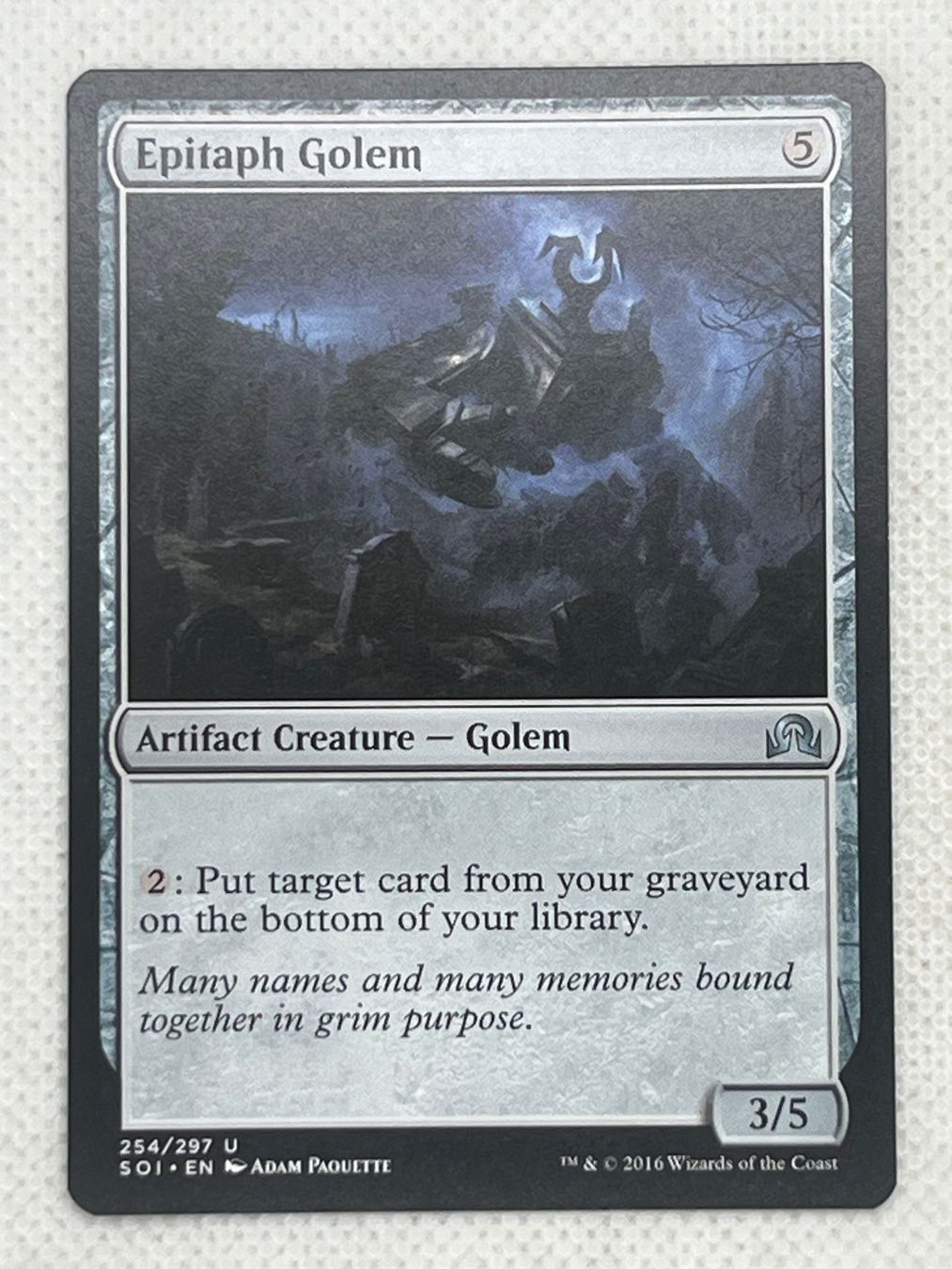 Magic The Gathering Sammelbilder & Trading cards: MTG Epitaph Golem SOI 254 Englisch Uncommon – Gebraucht aus Hinterkappelen von Kim1992