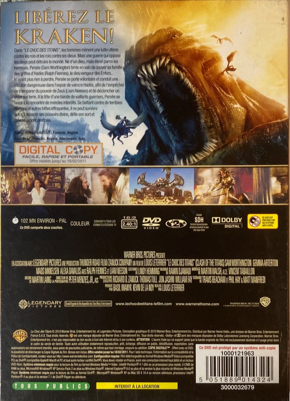 Tutti i DVDs: LE CHOC DES TITANS – Usato da Poliez-Pittet venduto da Newtown-Records 1