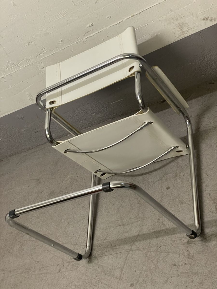Stühle: Vintage freischwingerstuhl weiss – Gebraucht aus Zürich von Vintage-1993 7