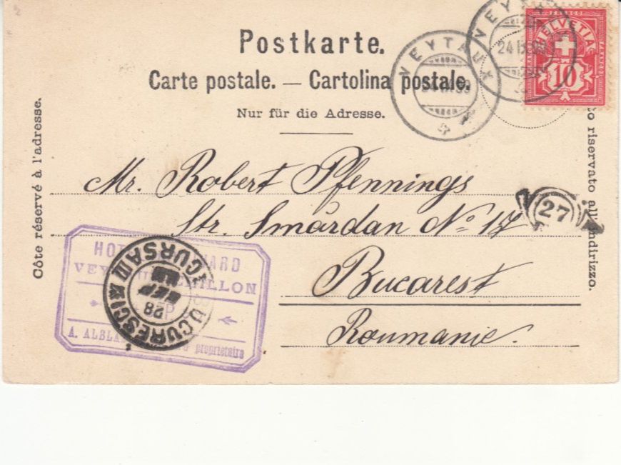Cartoline postali: Territet Glion 1899 – Usato da Bürglen TG venduto da StampGraf 1