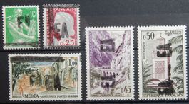 Algerien Franz. Kat. 378-382 * 1962 Kat. 45 Euro selten!