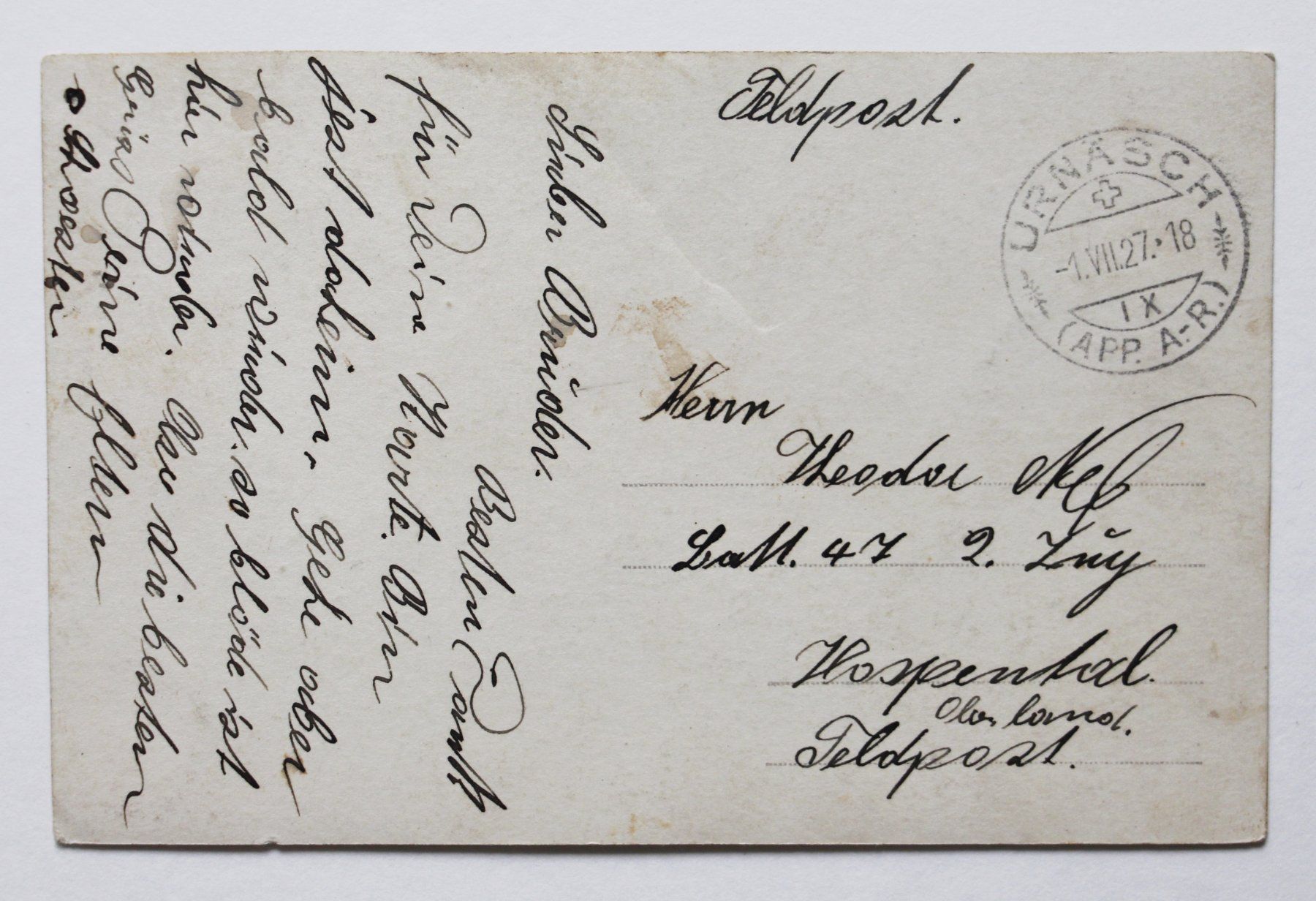 Cartoline postali: FOTO-AK URNÄSCH 1927 – Usato da St. Gallen venduto da modernetc 1