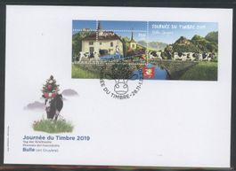 2019, FDC, Tag der Briefmarke in Bulle, Beschreibung lesen
