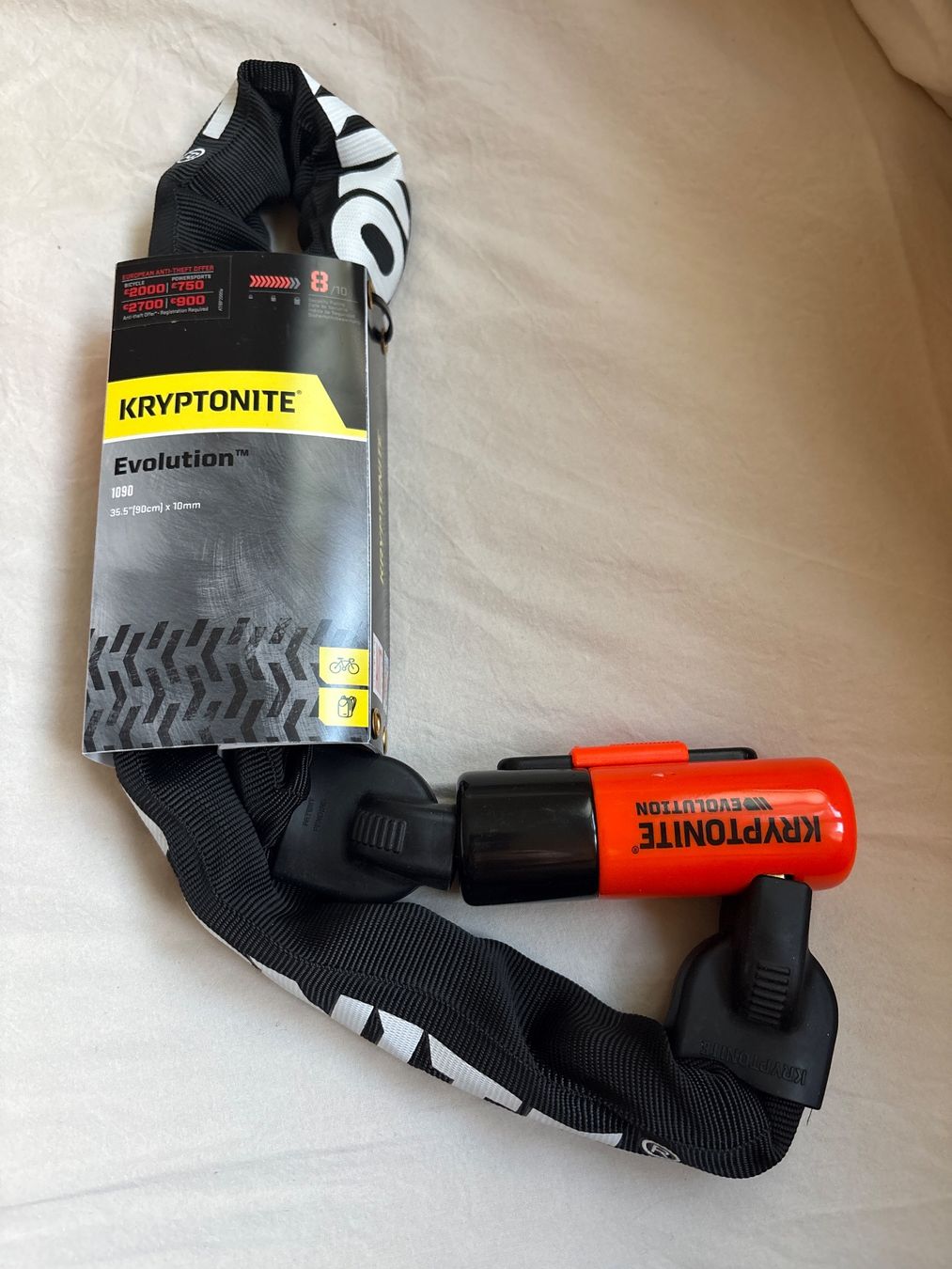Schlösser: Kryptonite Evolution 10mm Kettenschloss 90cm - TOP Sicher... – Neu und originalverpackt aus Steffisburg von sal_rs6n