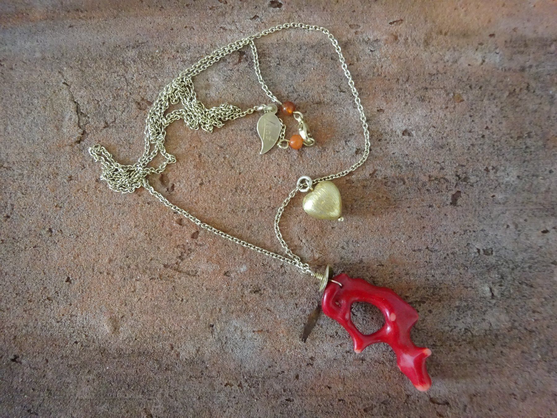 Catenine: Kette mit Korallenast / 925 S, verg. – Usato da Esslingen venduto da FetteSchnecke 1