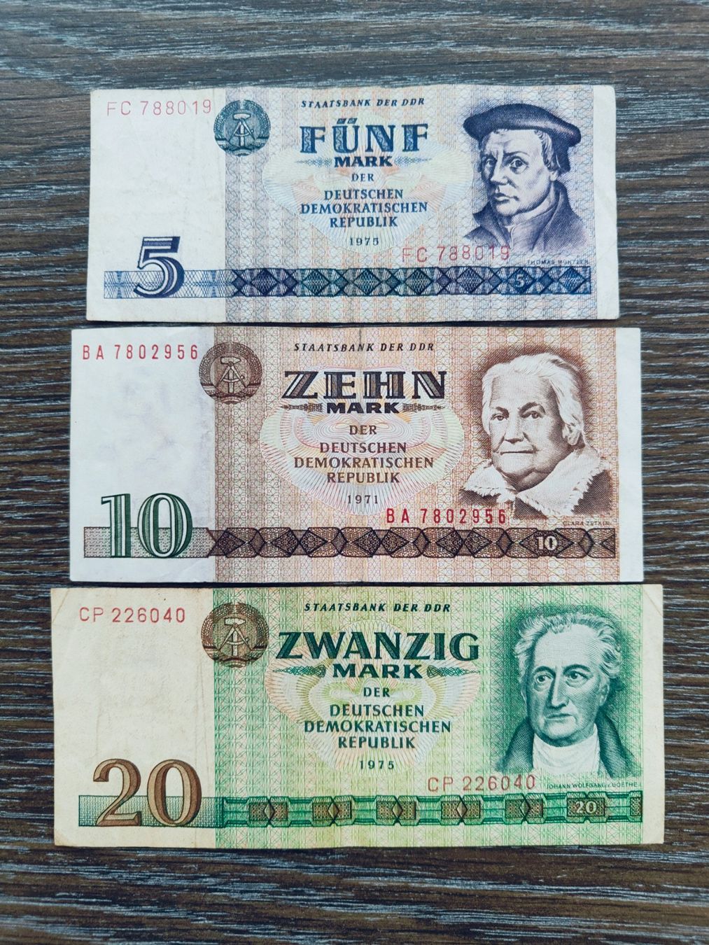 Banknoten: LOT DDR 3 Stück !!!!!!! – Gebraucht aus Flaach von Lonzo99