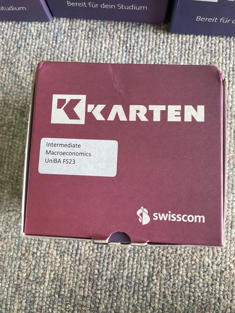 Altro materiale scolastico: Lernkarten Intermediate Macroeconomics UniBA FS23 – Usato da Arlesheim venduto da cyr_nl9g