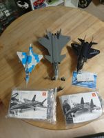 Klemmbausteine Flugzeuge Militär Kampfjets Konvolut 5Stck