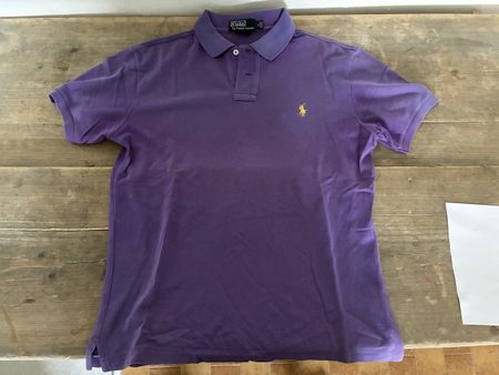 Polo Ralph Lauren Custom Fit Polo Shirt Grösse L lila