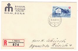 Lettre de Bern BPA A489 pour Zürich le 10.IX.49