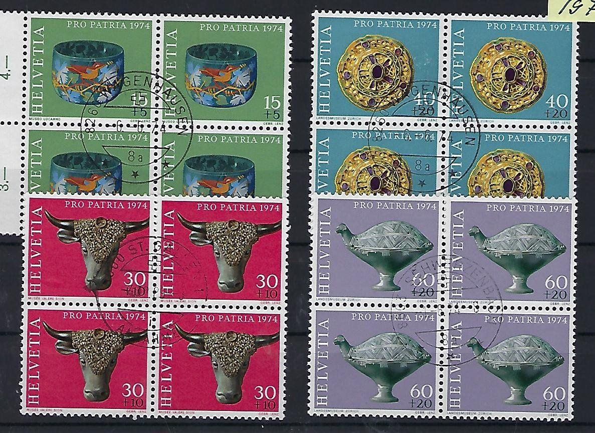 Tutti i francobolli: 1974  Pro Patria Viererblocks 14964 – Usato da Lunden venduto da Animus999