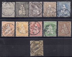 HELVETIA ASSISE No. 28 à 36 + 32a