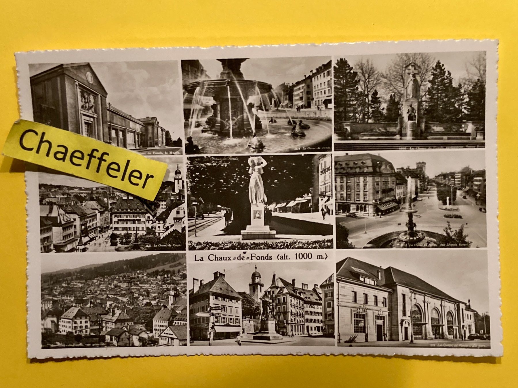 Cartoline postali: Le Chaux-de-Fonds – Usato da Zürich venduto da Chaeffeler