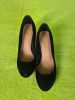 Elegante Samt Pumps, Schwarz, Grösse 40
