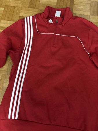 Adidas Pullover mit Reissverschluss rot Grösse XL
