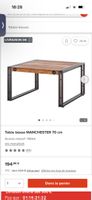 Couchtisch table basse MANCHESTER Akazie Metall Industrial
