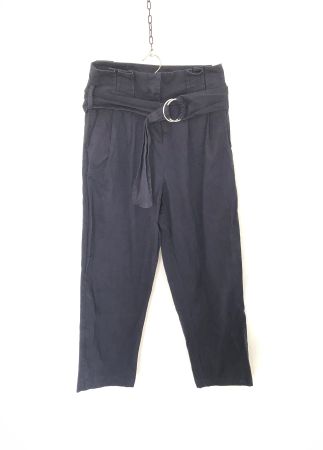 Pantalon paperbag bleu nuit coupe courte Zara taille XS
