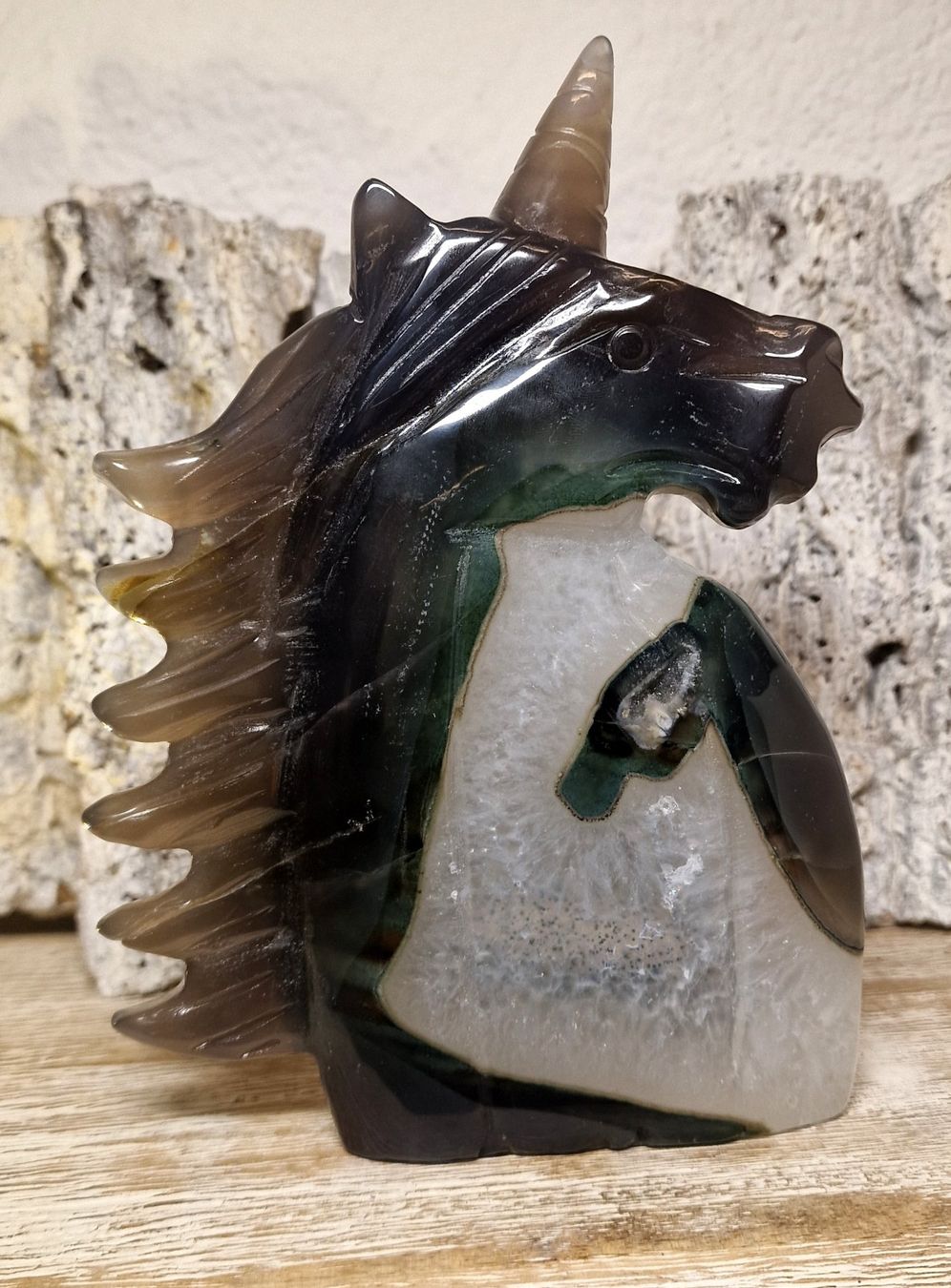 Minerali & Pietre curative: Achat Einhorn mit Funkel Druse 610g – Nuovo (secondo la descrizione) da Matzingen venduto da Shay_Crystalz 1