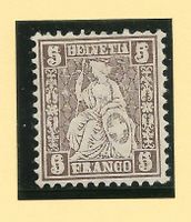 1881 SITZ. HELVETIA MIT ABART 45.2.01 UNGEBR.*