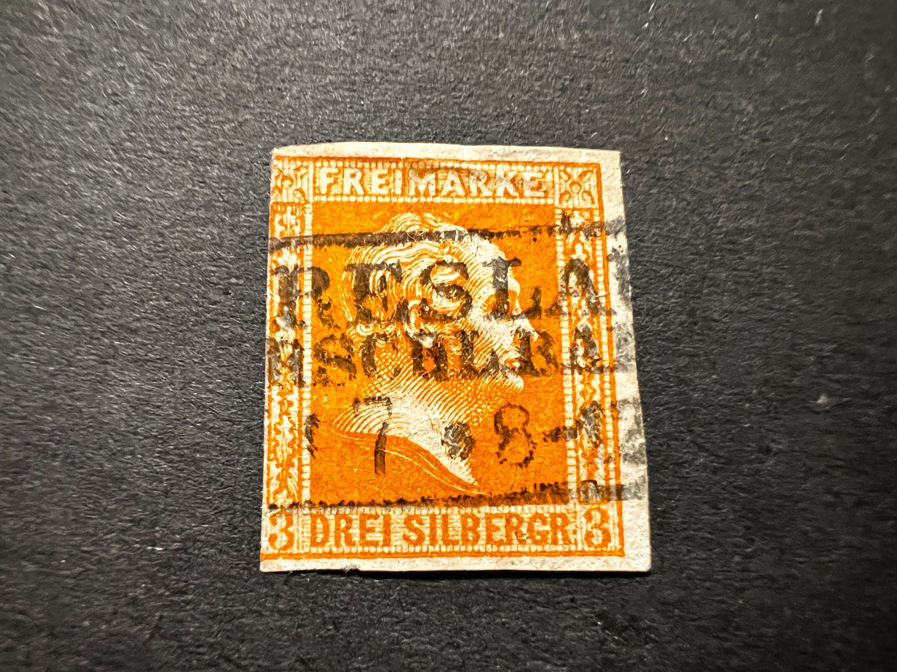 Tutti i francobolli: Preussen 1856 Mi. Nr. 8a (3597) – Usato da Hinwil venduto da Sidi4 1