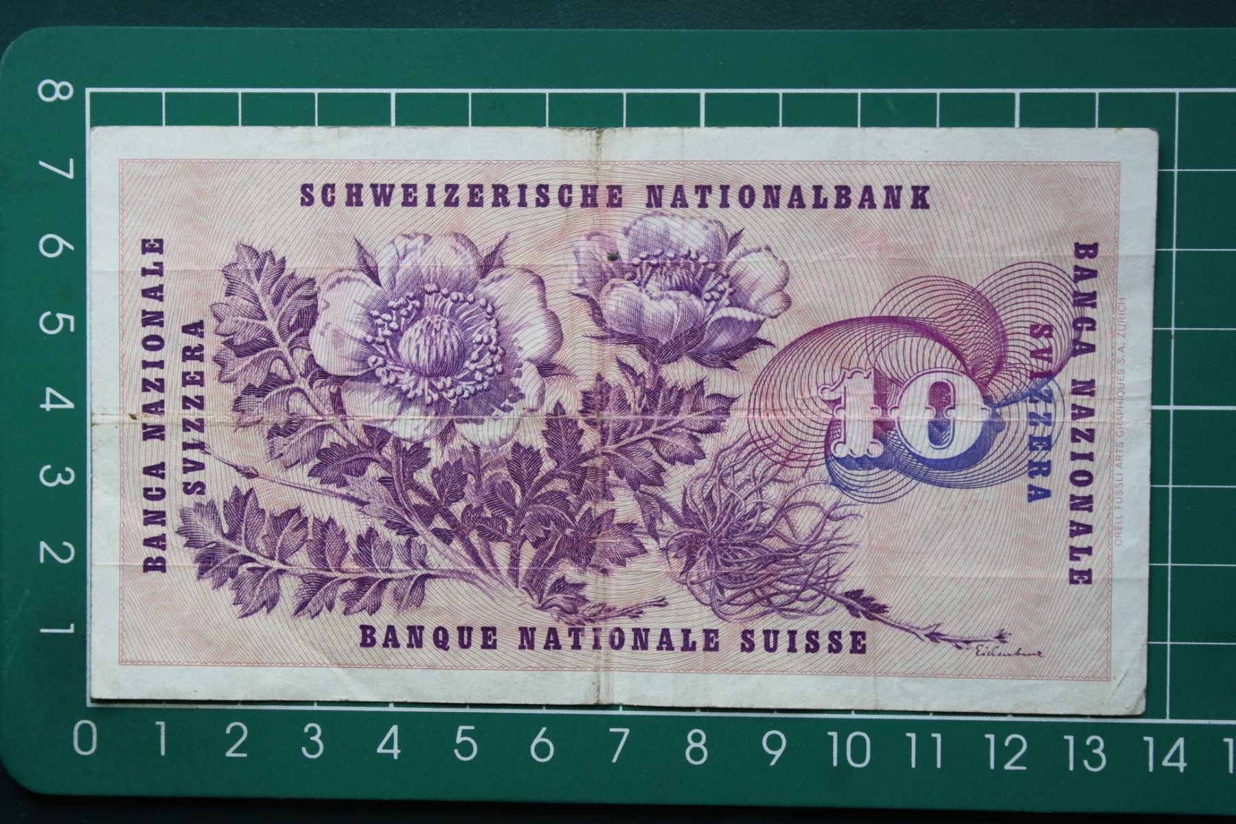 Banconote: gottfried keller banknote 10 franken 1974 – Usato da Laupen BE venduto da Gufi57 1
