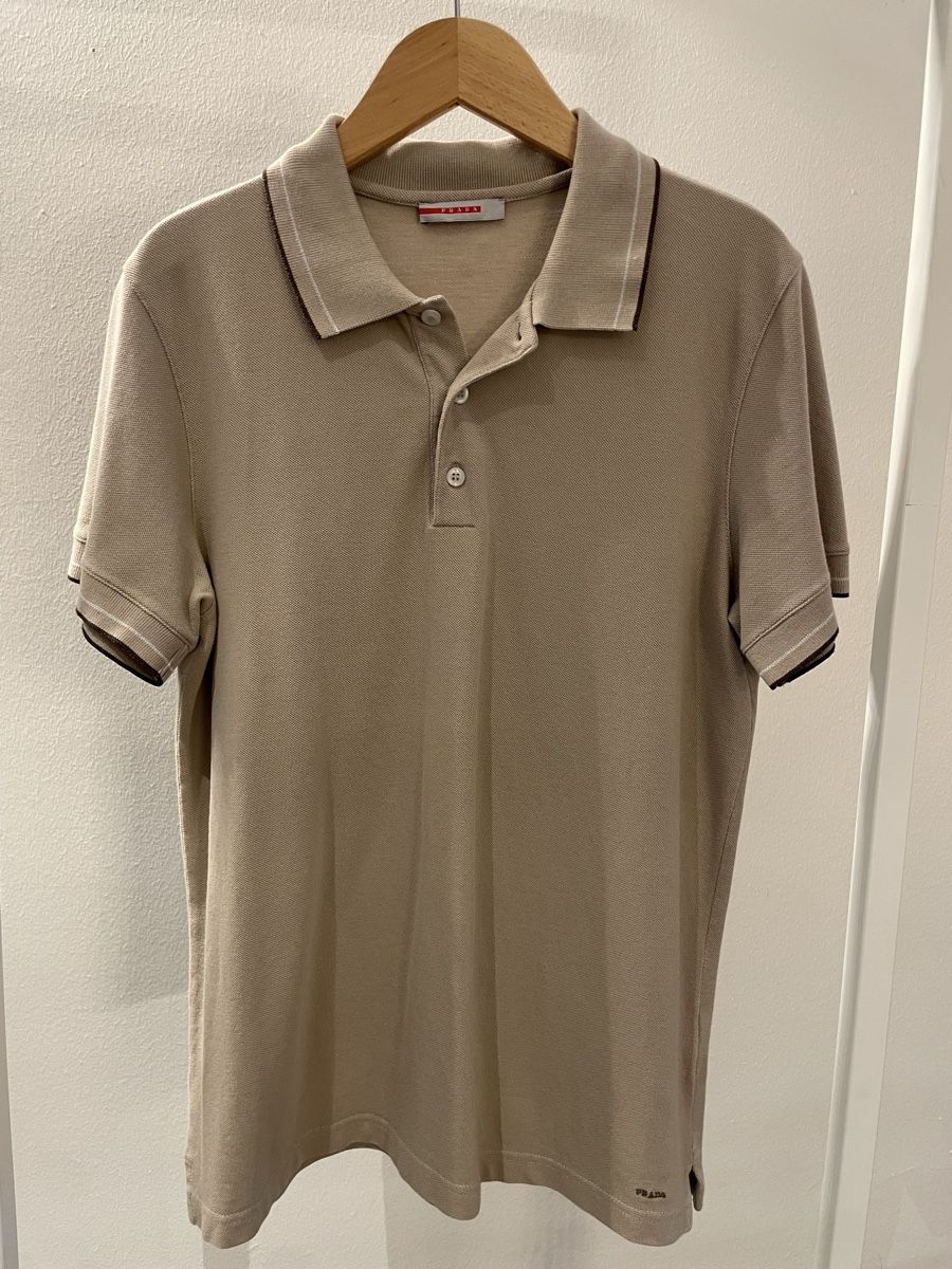 Prada Magliette Polo: Prada Polo-Shirt Beige – Usato da Windisch venduto da rascale