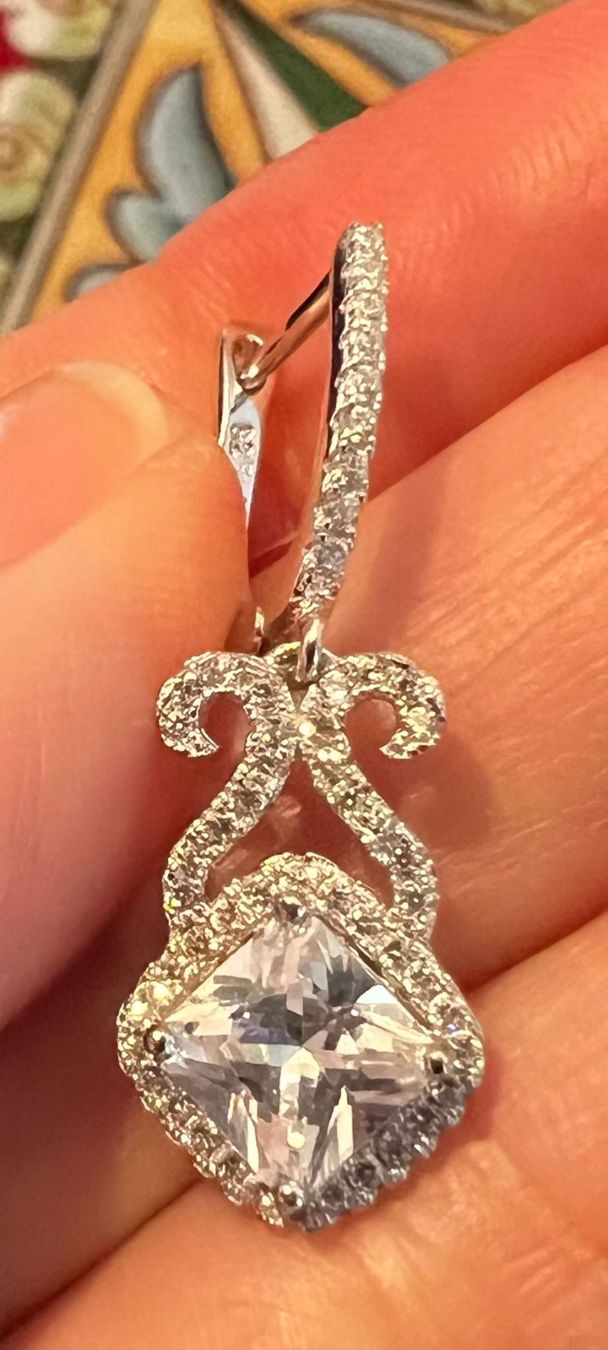 Orecchini pendenti & Orecchini a lobo: Silber Ohrringe mit zirconium – Nuovo e nell'imballaggio originale da Teufen Ar venduto da Exclusive.stuff.CH 1