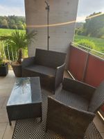 Balkonset Rattan 4 Teile mit Tisch guter Zustand