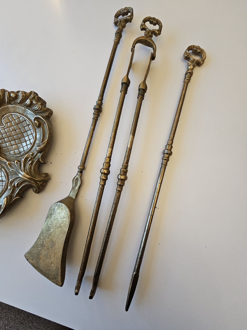 Camini: Antikes Cheminée Besteck Kaminbesteck Messing – Usato da Mümliswil venduto da Mizzi77 4