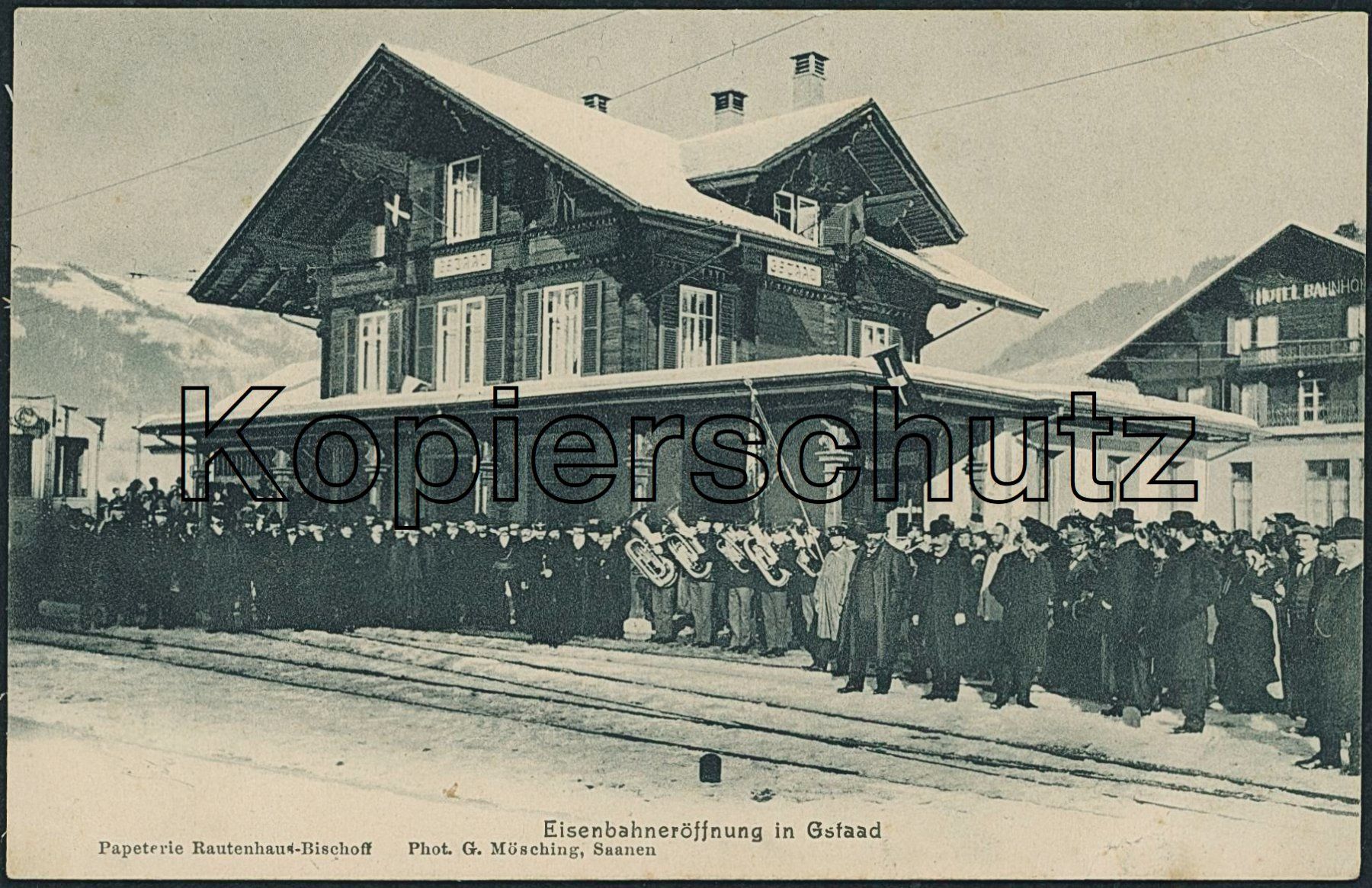 Cartoline postali: BE Gstaad - Bahnhof - Bahn MOB – Usato da Schindellegi venduto da leecollect