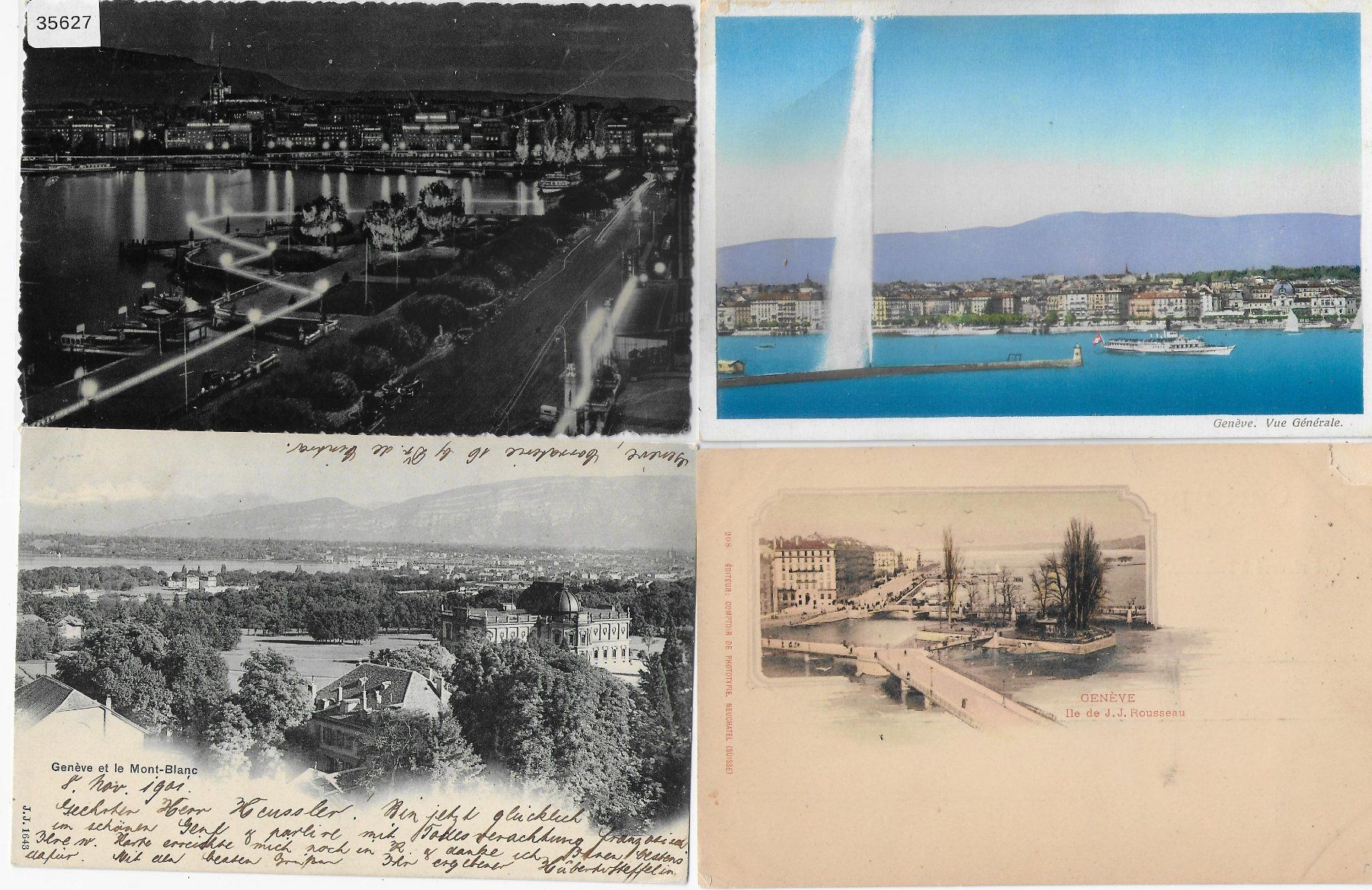 Cartoline postali: 4 AK Geneve – Usato da Ettingen venduto da Kartenplanet