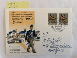 Tag der Briefmarke 1969 Yverdon, 2er-Block Pro Juventute