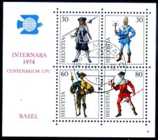 INTERNABA 1974 CENTENARIUM UPU BLOCK GESTEMPELT - JJ287