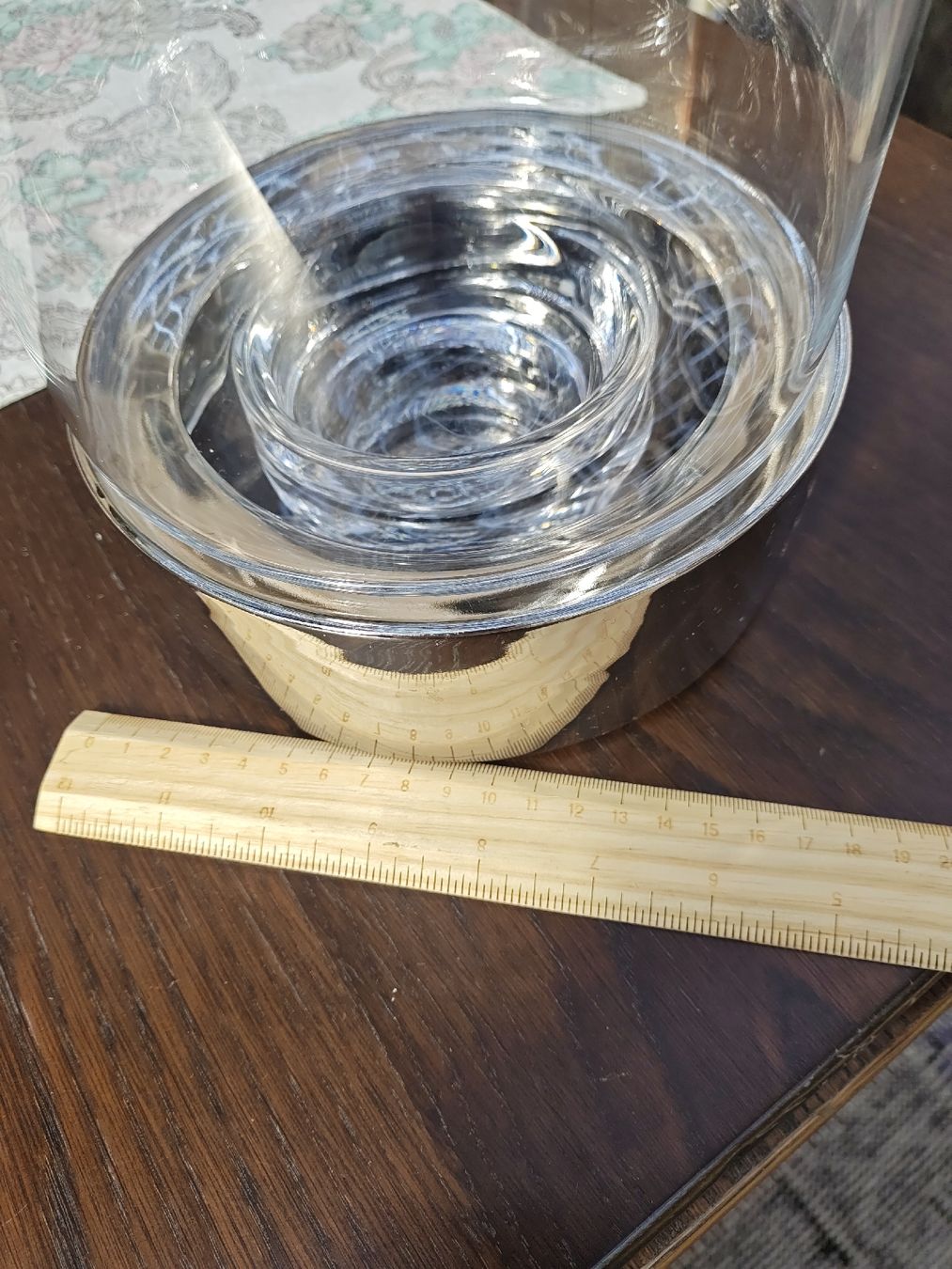 Toutes les décorations: Windlicht Glas/Keramik silberfarben  – D'occasion à Feldbach par Lizze 2