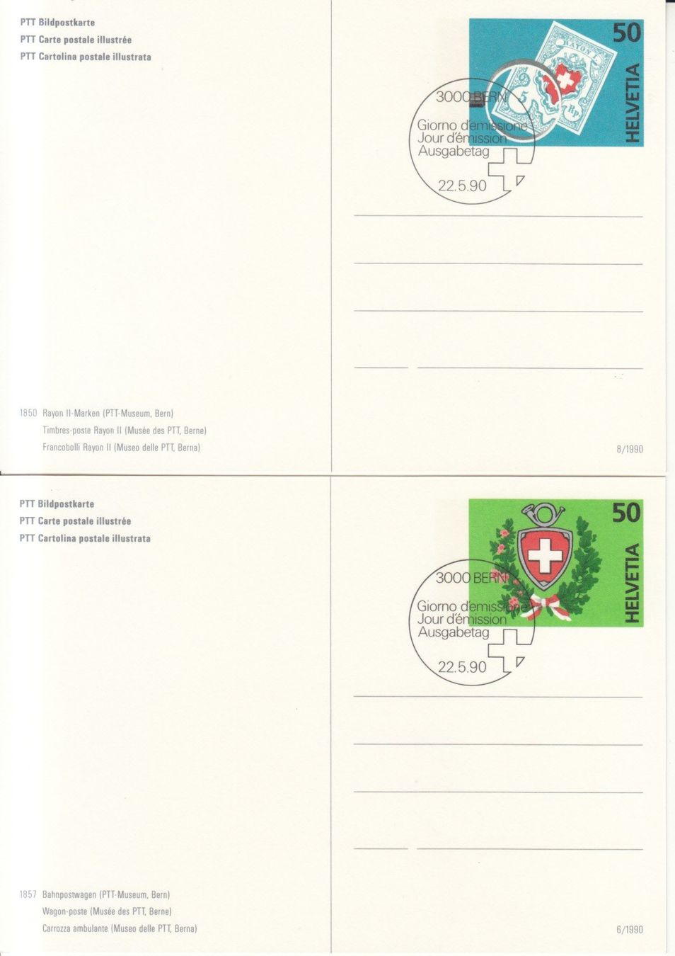 Tutti i francobolli: SGK PK 218 - 220 mit ET – Usato da Bürglen TG venduto da StampGraf 2