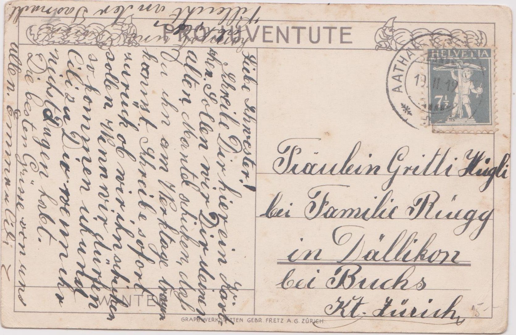 Cartoline postali: Kreidolf-Pro Juventute-Karte – Usato da Spiez venduto da Niesen20 1