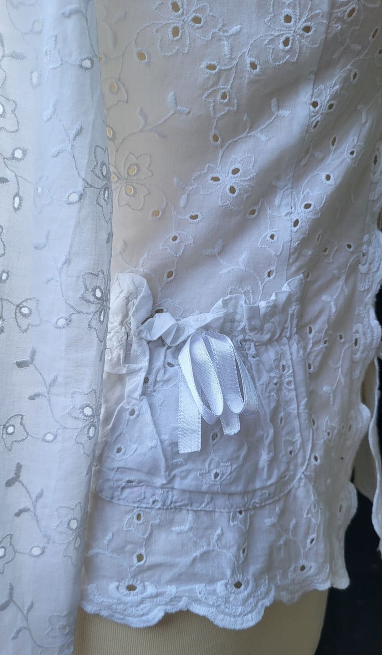Camicette: Blouse  blanche en broderie  anglaise – Nuovo (secondo la descrizione) da Fribourg venduto da VictoriaShop7 4