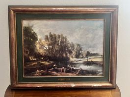 Original J. Constable Gemälde mit Rahmen, Top Zustand!