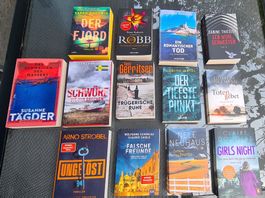 13 x Krimi und Thriller Bücher 1x gelesen