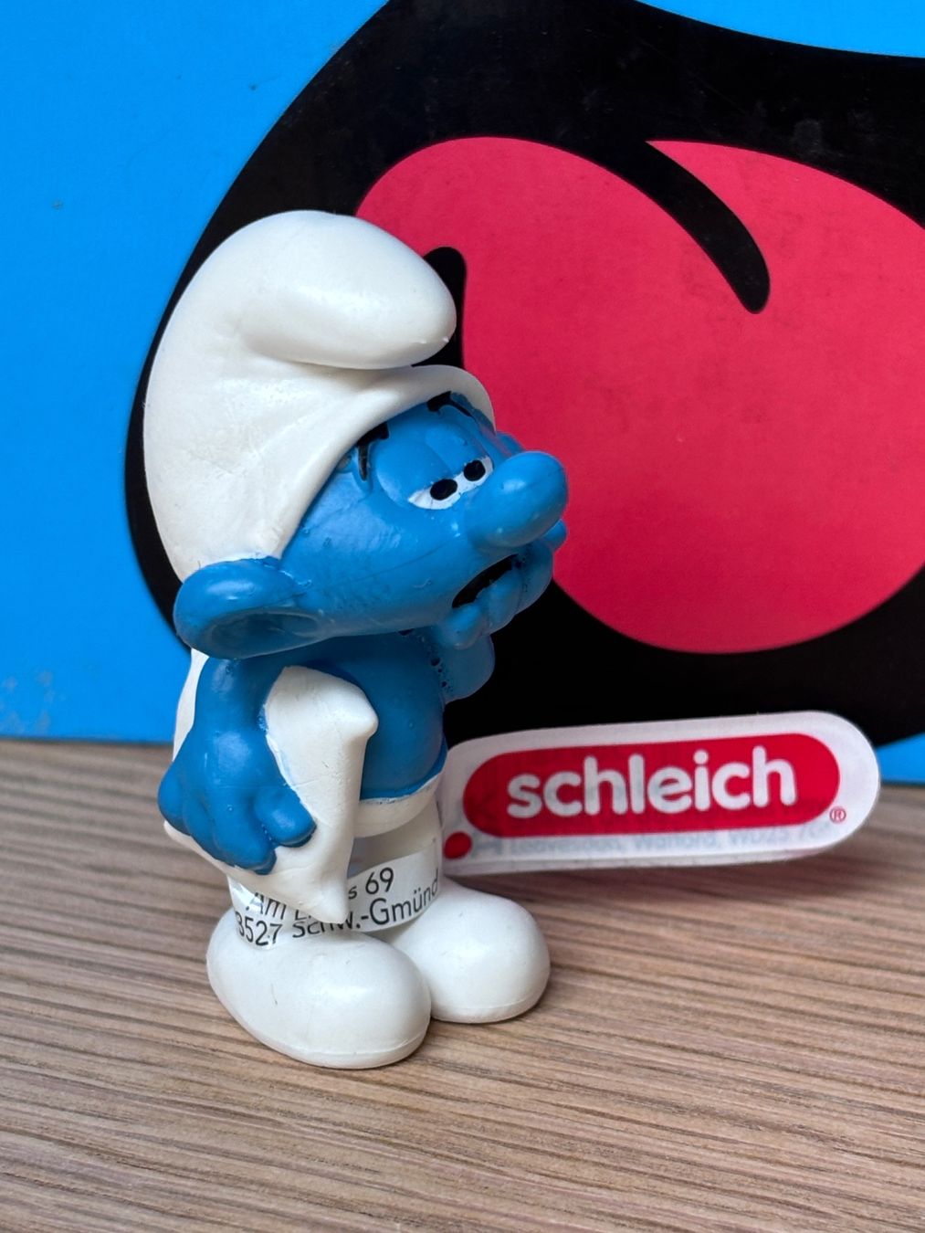 Schleich Statuette: Müder Schlumpf mit Kissen – Nuovo (secondo la descrizione) da Lyss venduto da Duckszone