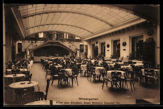Cartes postales: Basel, Hotel zum Storchen, Wintergarten – D'occasion à Berlin par bartko-reher
