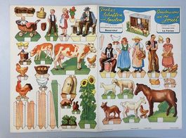 Bastelbogen zum Ausschneiden: Nostalgie Bauernhof!