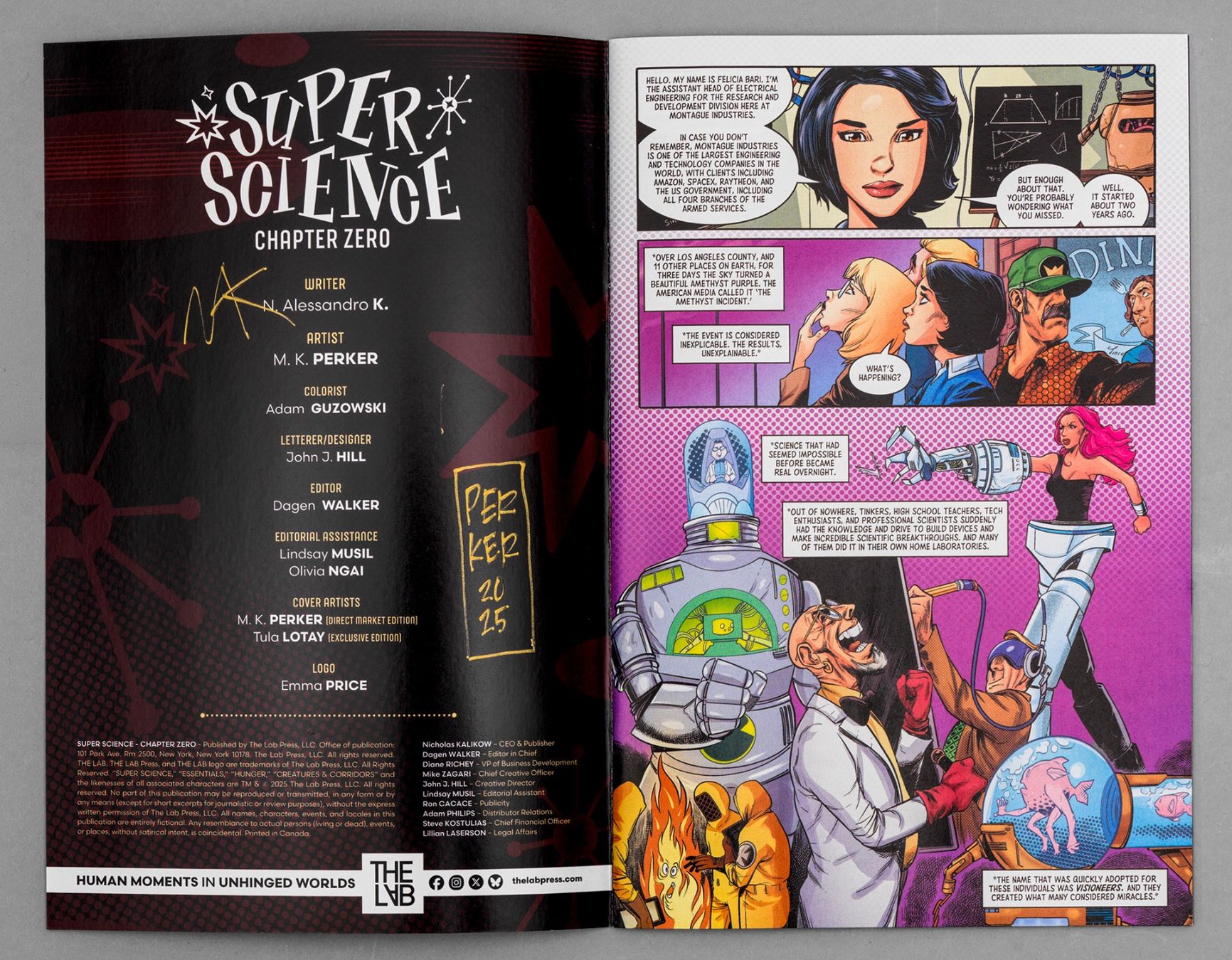 Fumetti: SUPER SCIENCE - M.K. PERKER - N. ALESSANDRO K. - SIGNIERT – Nuovo (secondo la descrizione) da St. Gallen venduto da kobayashi-maru 2