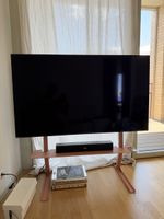 Pedestal Bendy Tall TV-Ständer Dusty Rose + Zubehör